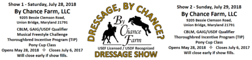 Dressage, By Chance? II* @ By Chance Farm LLC